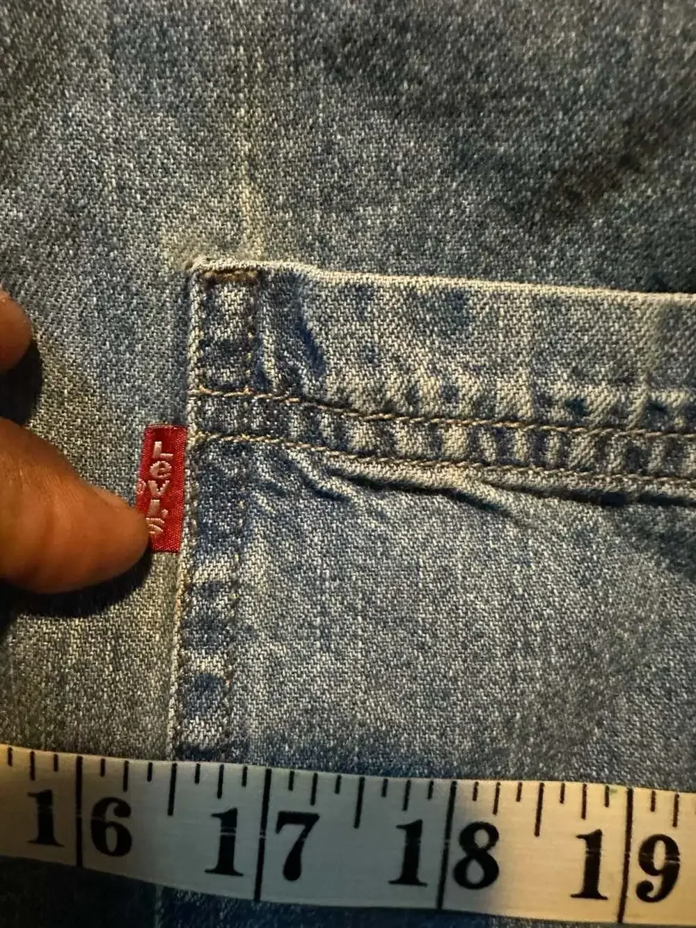 Levi's Red Tab Long Sleeve Denim Button-Down Shirt